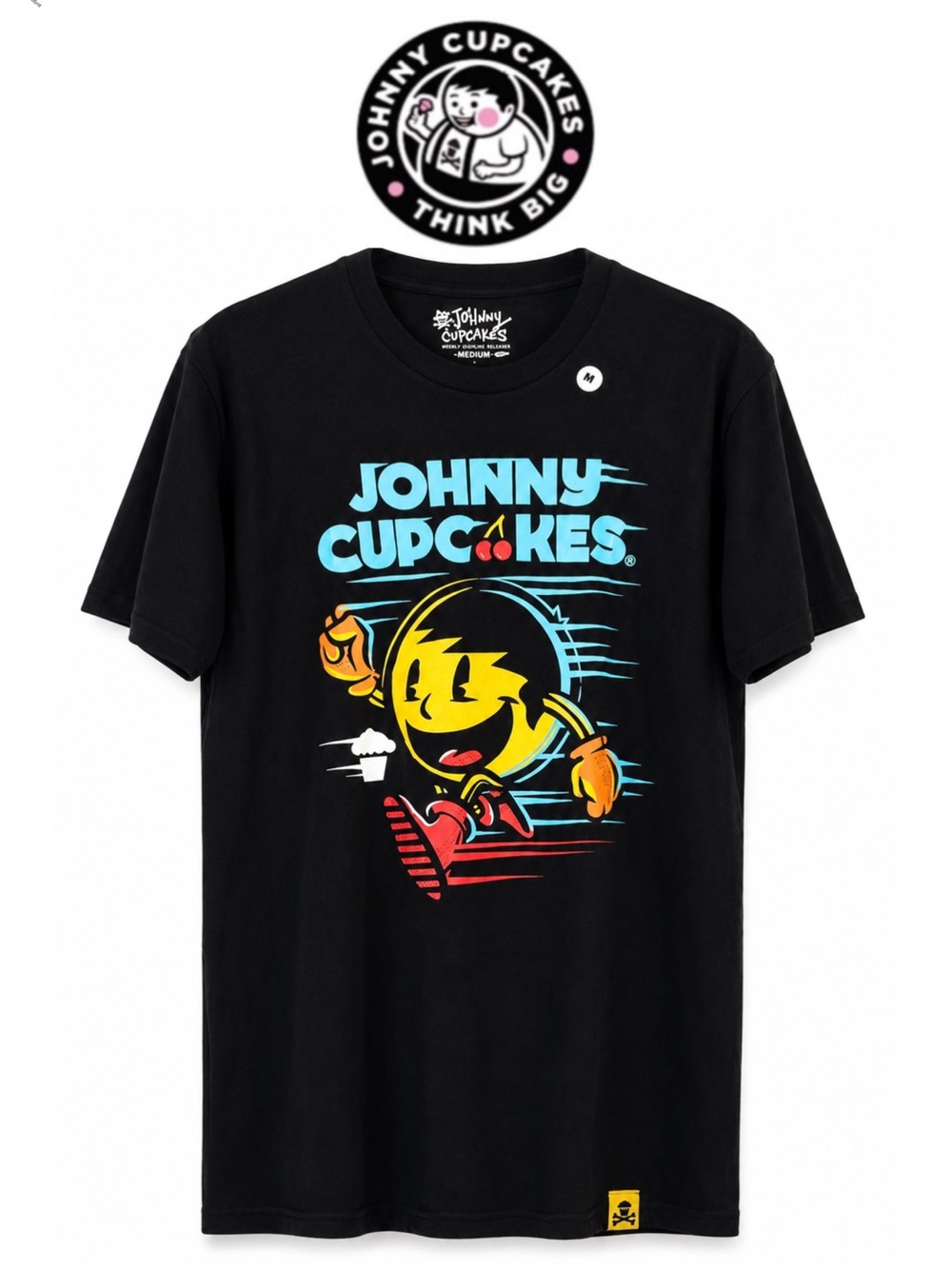Johnny Cupcakes Snack Man Cherry The Secret Menu Graphic‎ Tee Shirt Medium